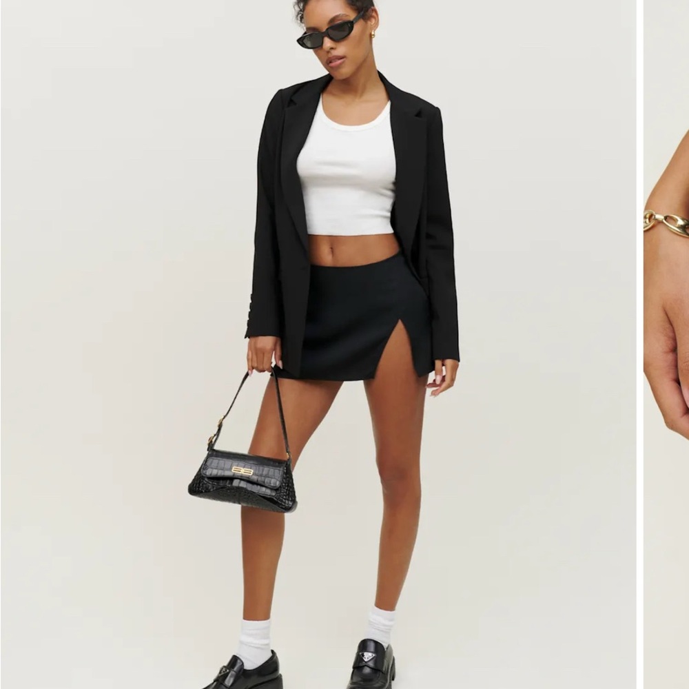 Reformation Kiara Skirt Black - Size 4